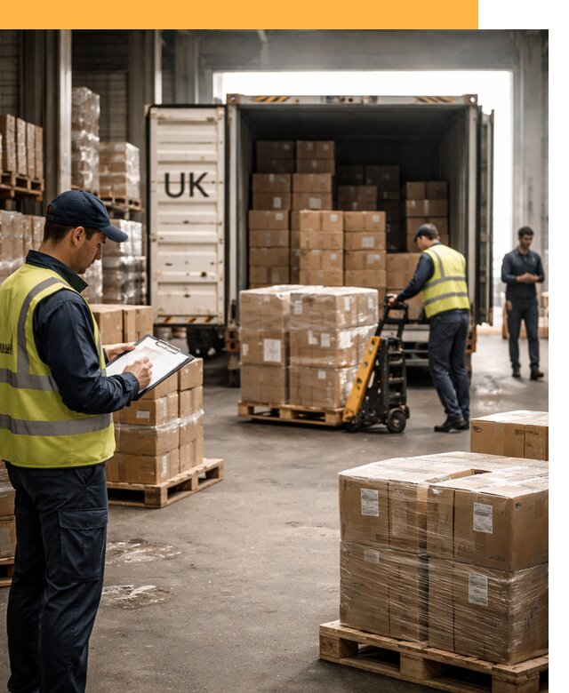 Доставка грузов из Великобритании с таможенным оформлением от 12655