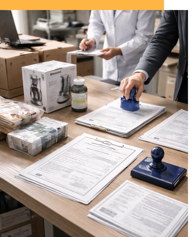 Сертификация импортных товаров от 12149 с таможенным сопровождением